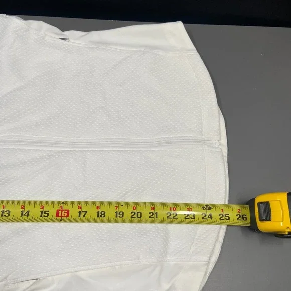 Nike Golf Vest‎ Womens M White Cadillac Tour Performance Therma Fit Full Zip - Picture 8 of 9